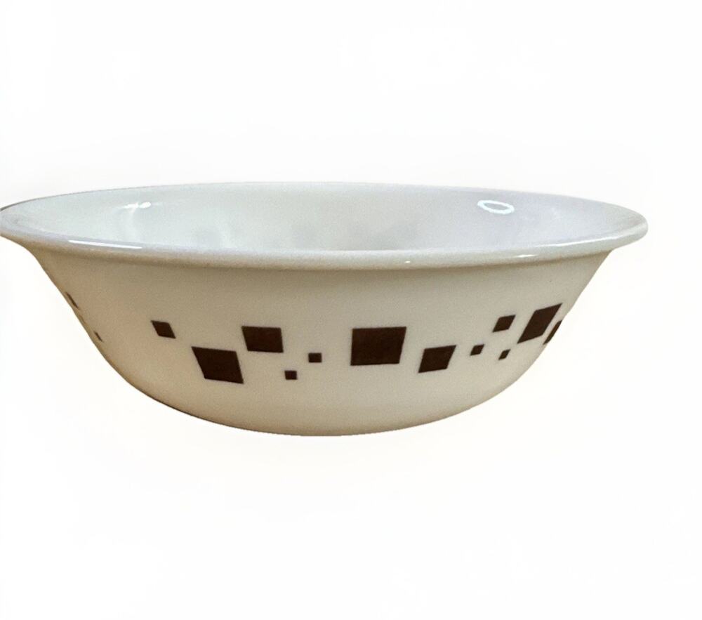 Set of 5 Corelle Geometric Brown Squares Soup Cereal Bowl 6.25" USA Replacement